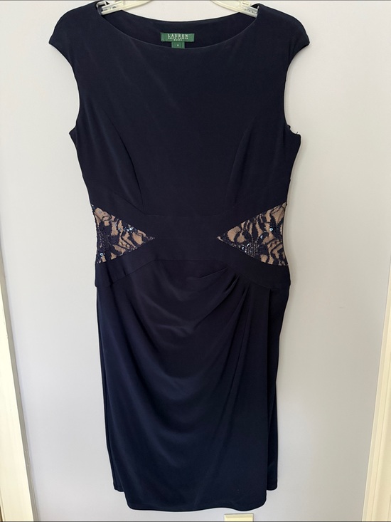 Lauren Ralph Lauren Dresses & Skirts - Lauren Ralph Lauren Navy Dress with Lace Insets